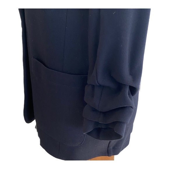 Bailey 44 Black T-Shirt Knit Soft Casual Back Full Zipper Accent Blazer Medium - Picture 4 of 10